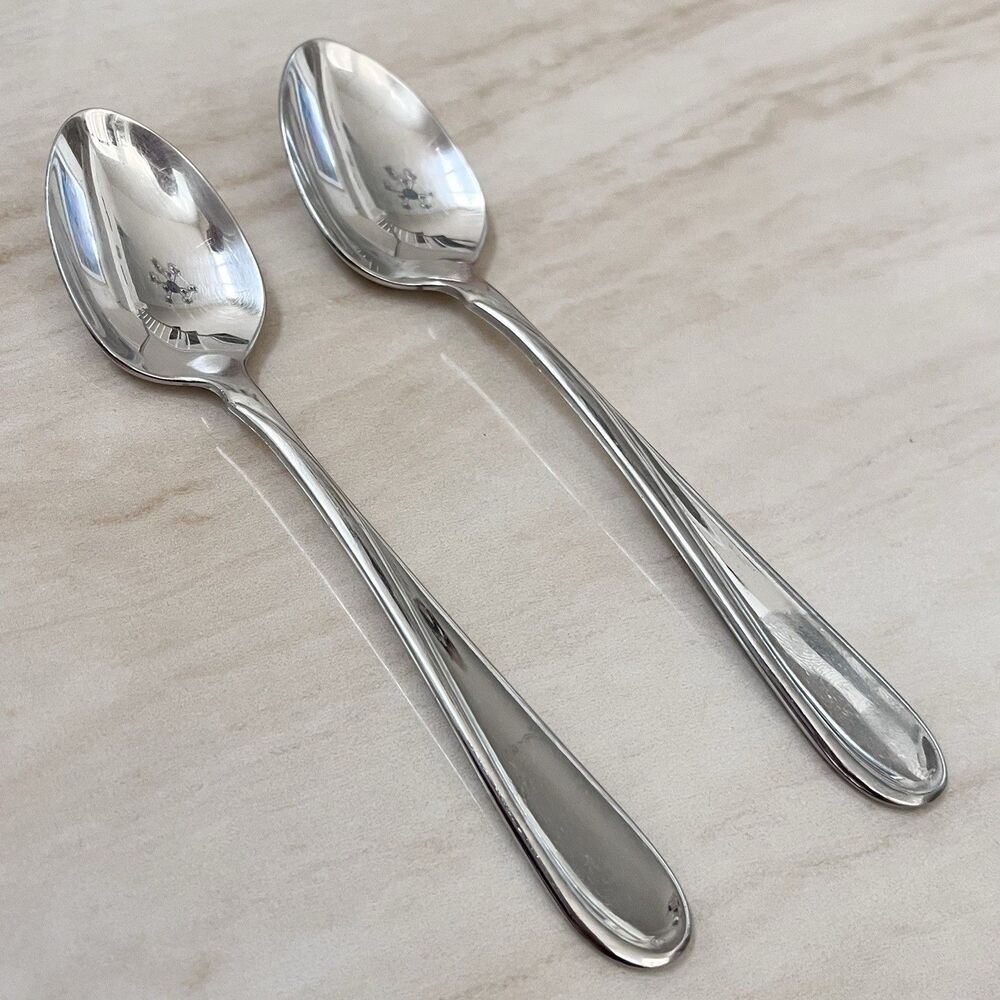 2pc ONEIDA Flight-Reliance Stainless 18/8 Teaspoon 6 1/8” Glossy Replacement